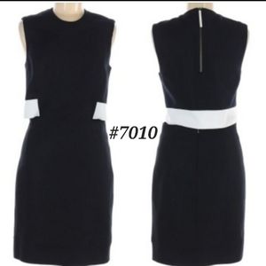 💟💖NEW! Helmut Lang black wool blend sleeveless knee length sheath dress Sz 6
